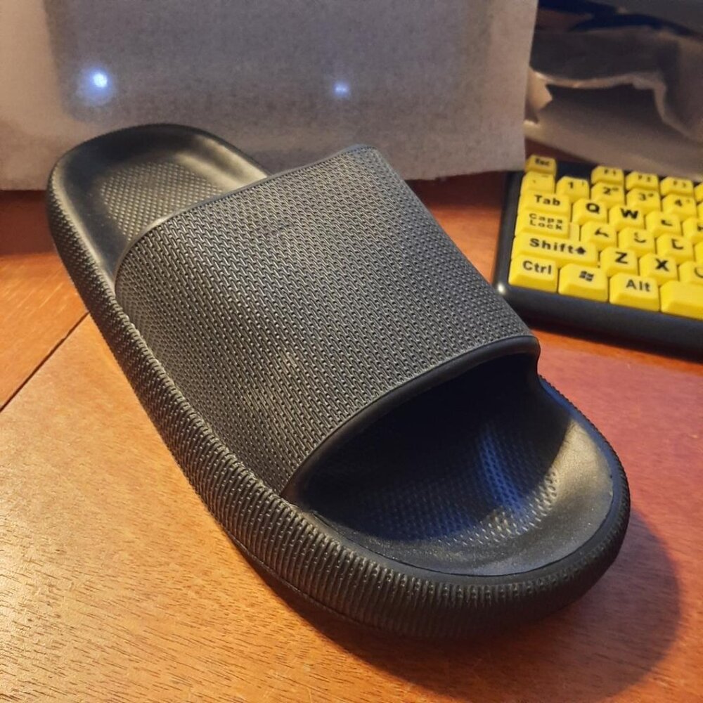 NEW ! Joomra Men Nonslip Slipper Slide Sandal Black Size SzUS12-13/EU46-47